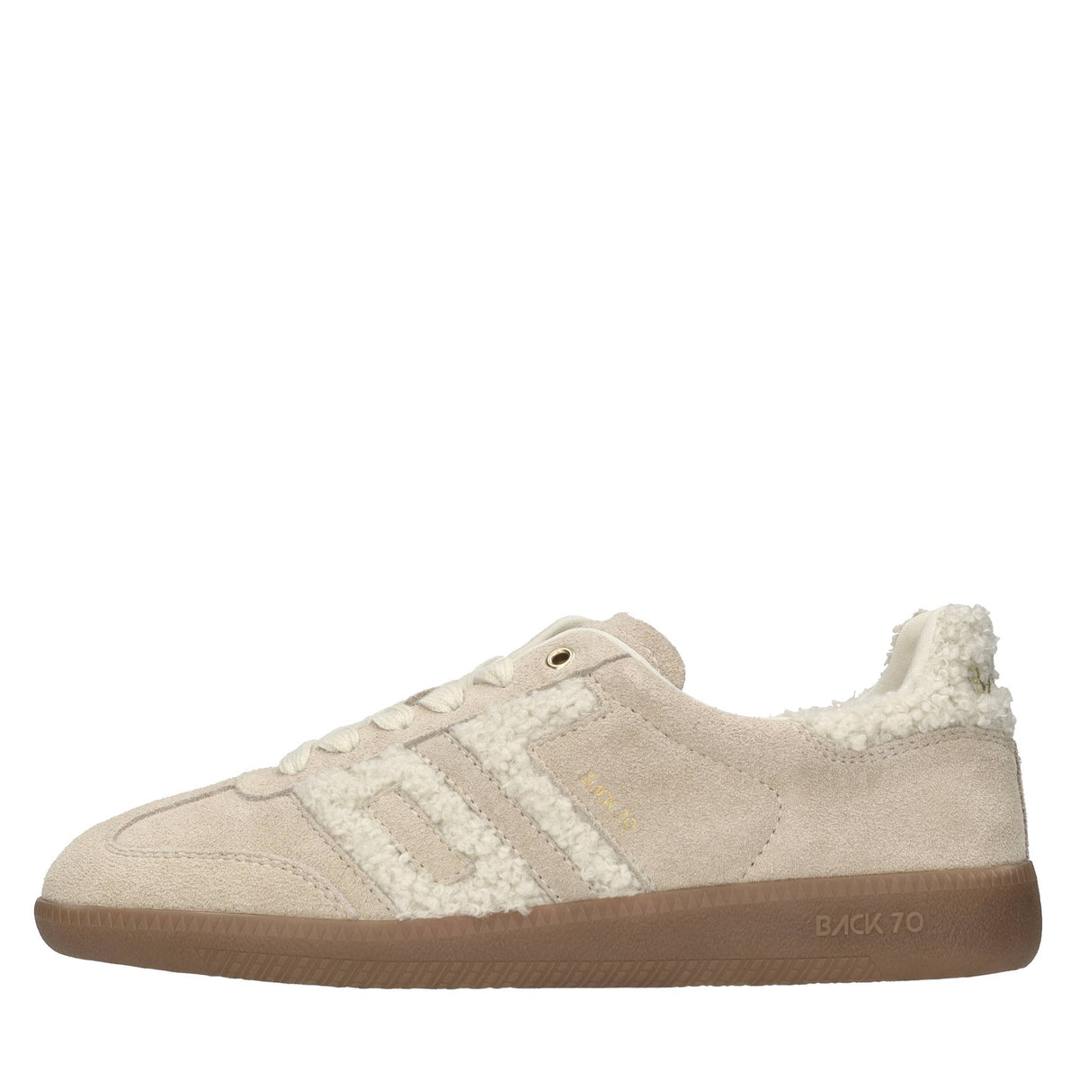 Sneakers in camoscio ed ecopelliccia 