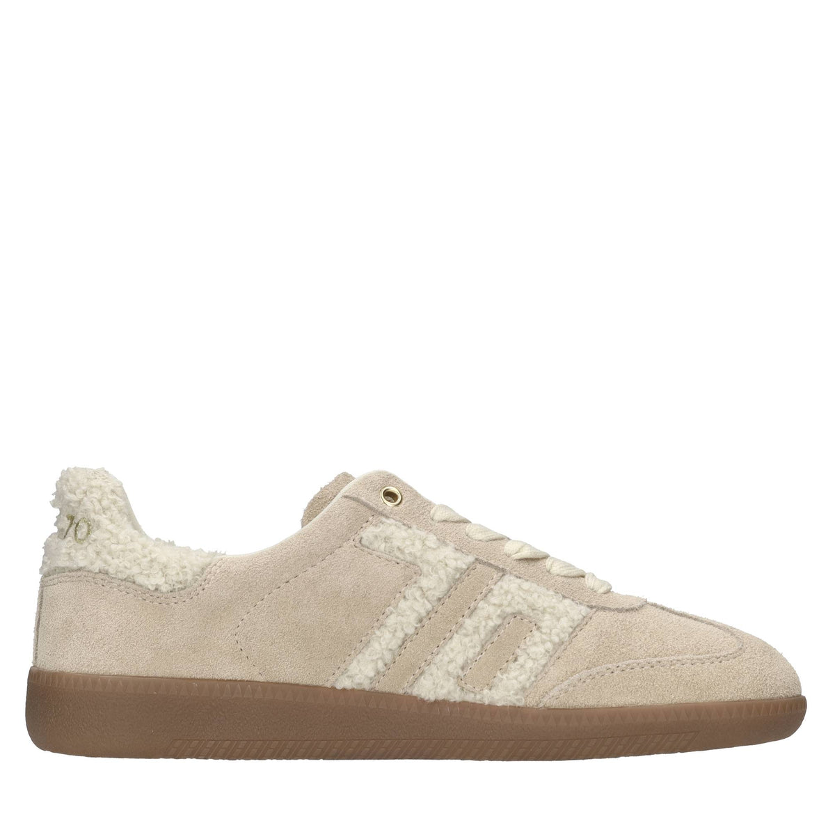 Sneakers in camoscio ed ecopelliccia 