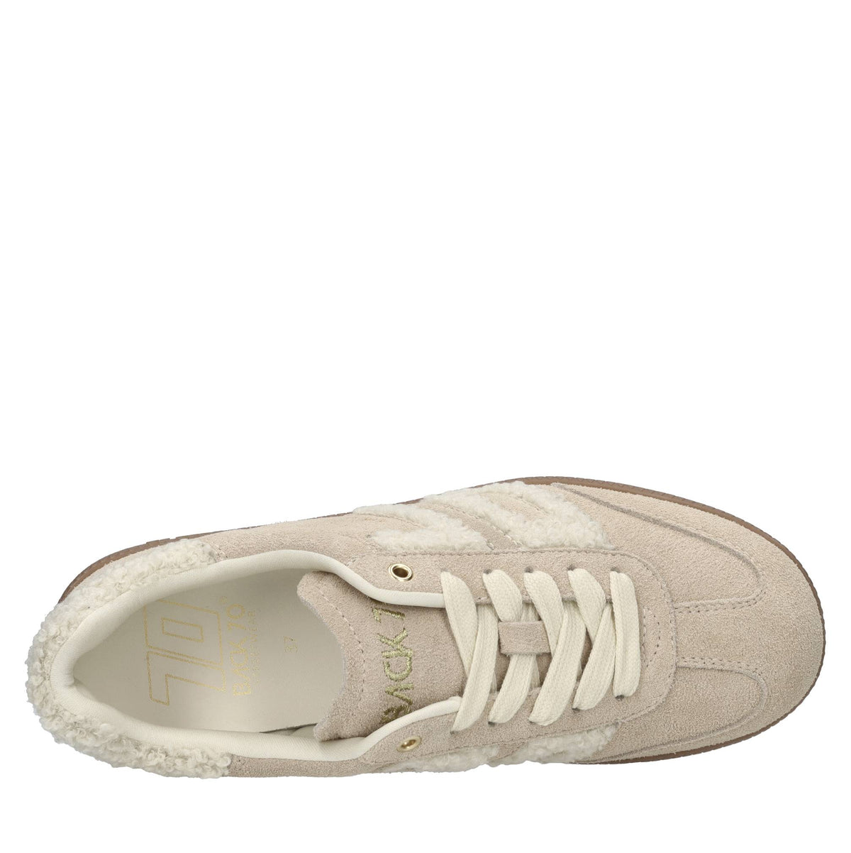 Sneakers in camoscio ed ecopelliccia 