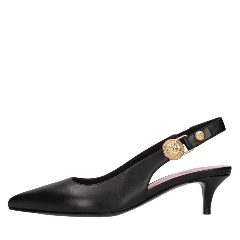 Décolleté slingback in pelle 