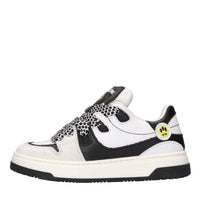 Sneakers in pelle, camoscio e tessuto 