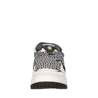 Sneakers in pelle, camoscio e tessuto 