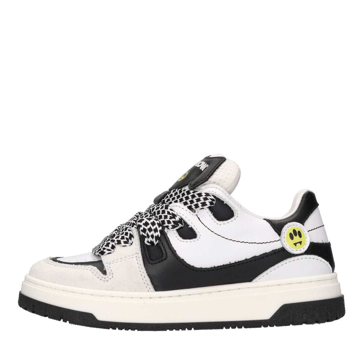 Sneakers in pelle, camoscio e tessuto 