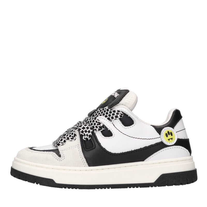 Sneakers in pelle, camoscio e tessuto 