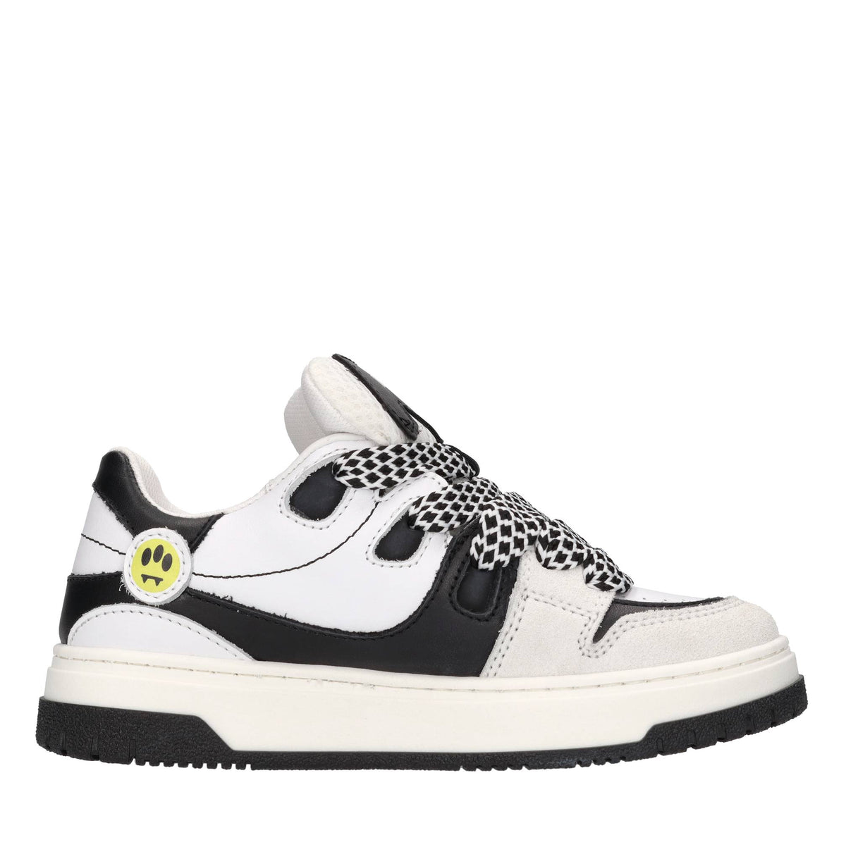 Sneakers in pelle, camoscio e tessuto 
