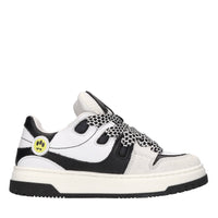 Sneakers in pelle, camoscio e tessuto 