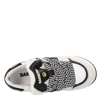 Sneakers in pelle, camoscio e tessuto 