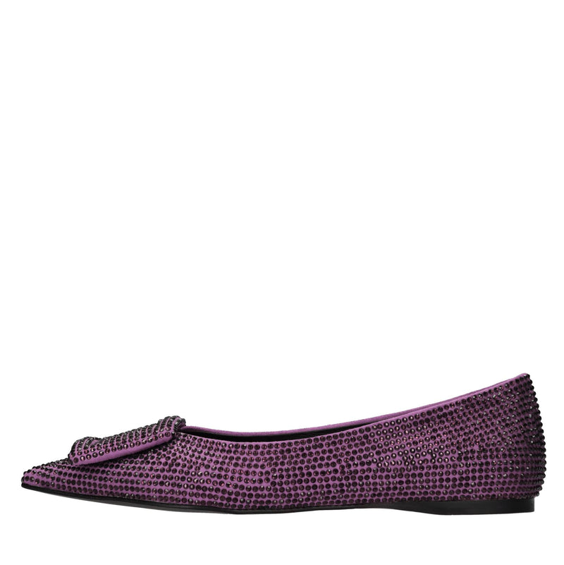 Ballerine in tessuto e strass 