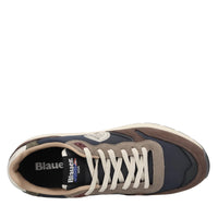 Sneakers in camoscio ed ecopelle 