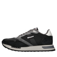 Sneakers in camoscio e tessuto 