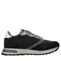 Sneakers in camoscio e tessuto 