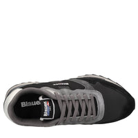 Sneakers in camoscio e tessuto 