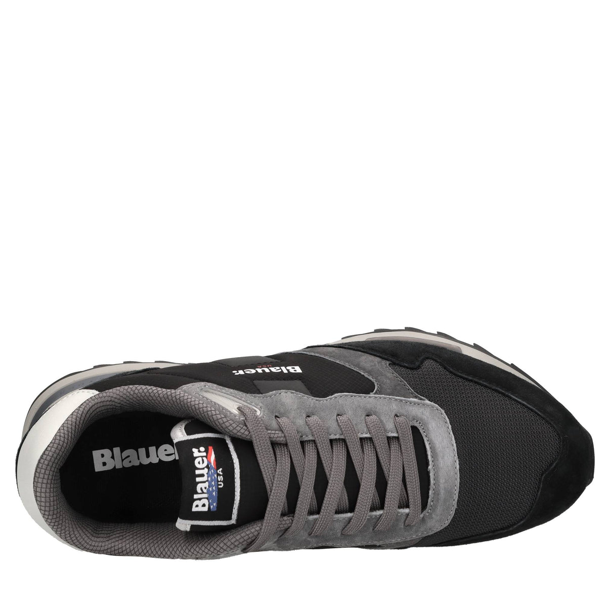 Sneakers in camoscio e tessuto 