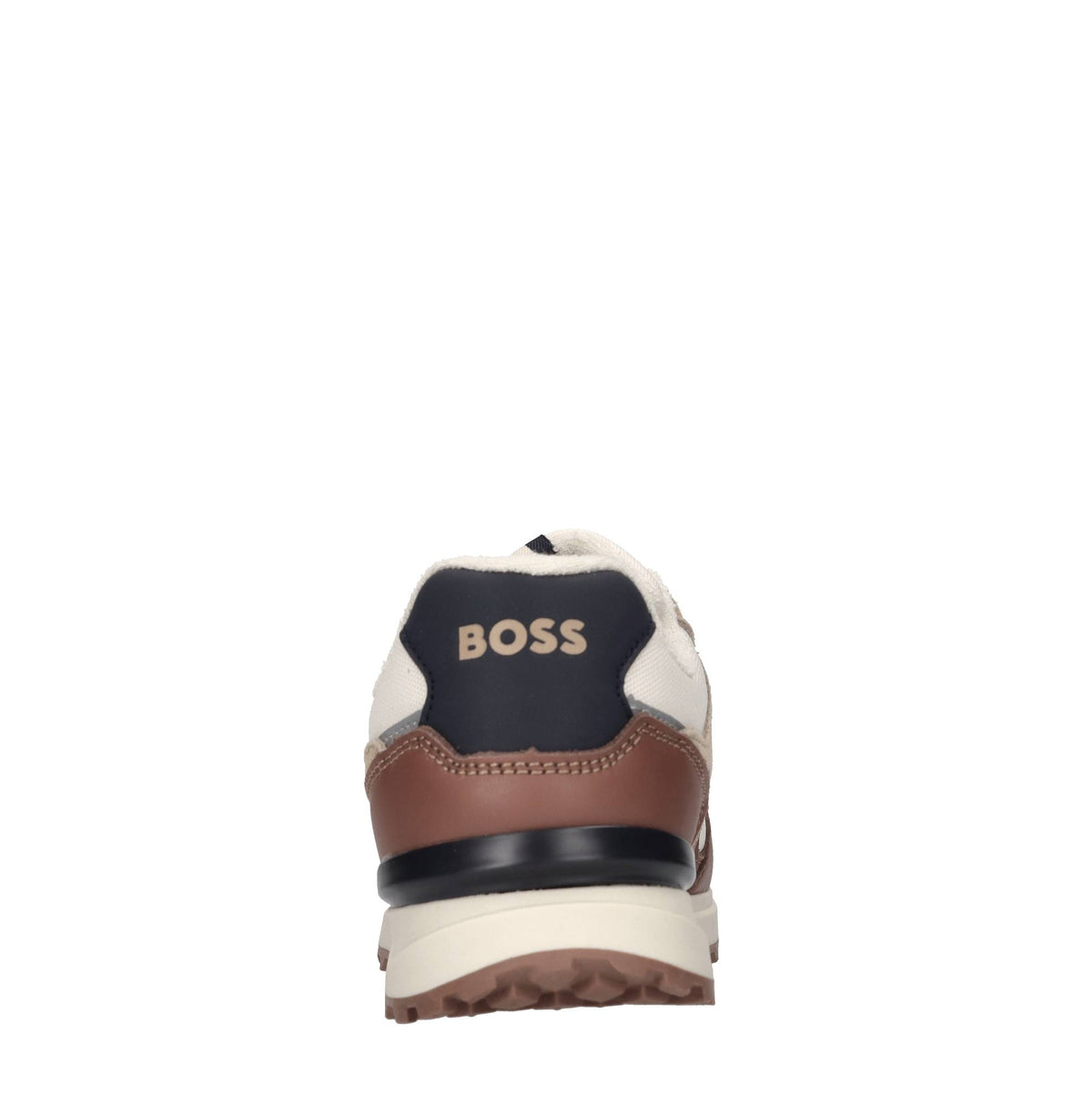 Sneakers in pelle e tessuto 