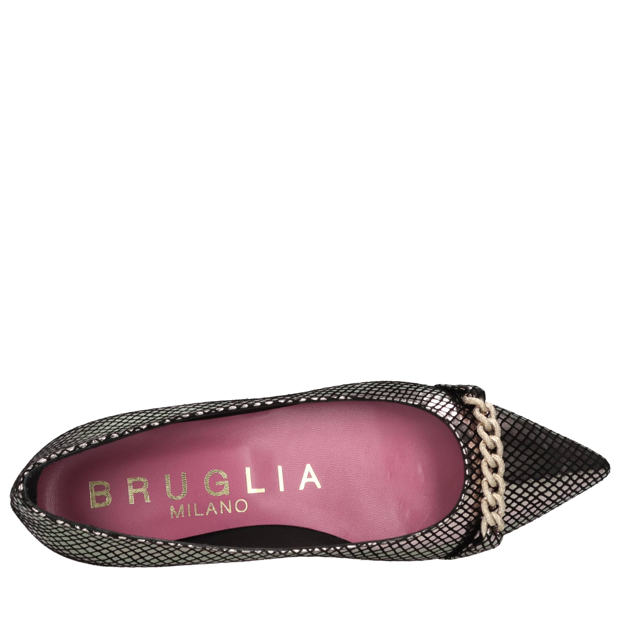 Ballerine in pelle stampa pitone 