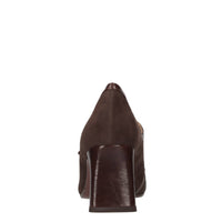 Décolleté in pelle e camoscio 