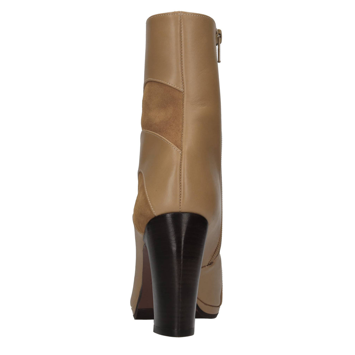 Tronchetti in pelle e camoscio 