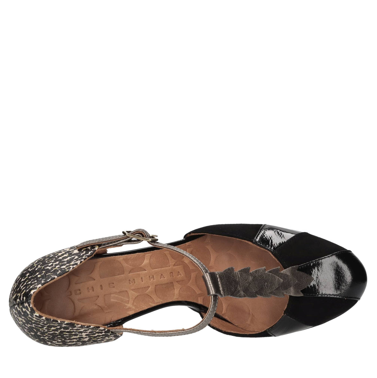 Décolleté in pelle e camoscio 