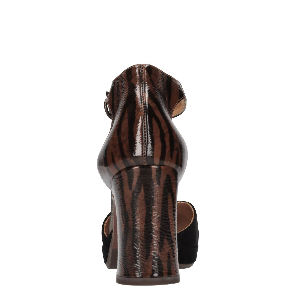 Décolleté in camoscio e pelle 