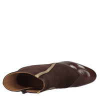 Tronchetti in pelle e camoscio 