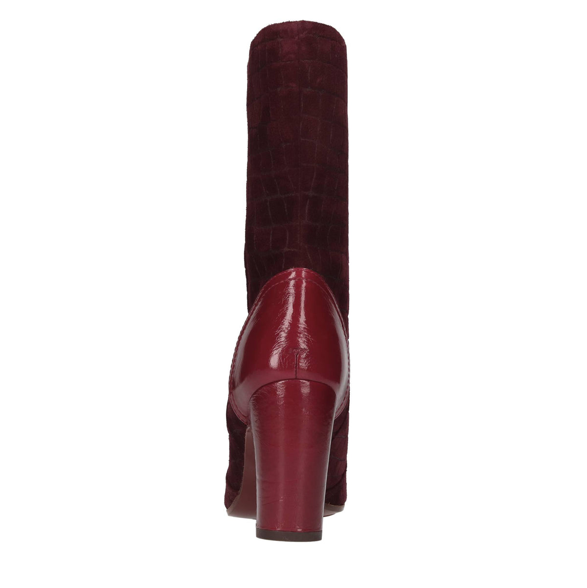 Tronchetti in pelle e camoscio 