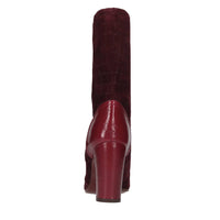 Tronchetti in pelle e camoscio 