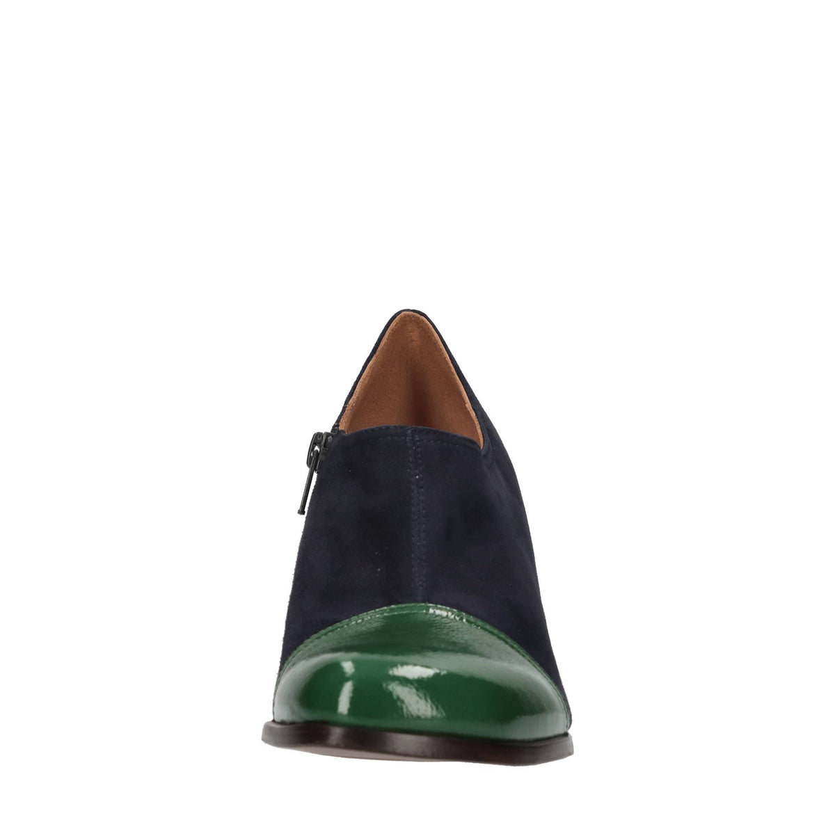 Décolleté in pelle e camoscio 