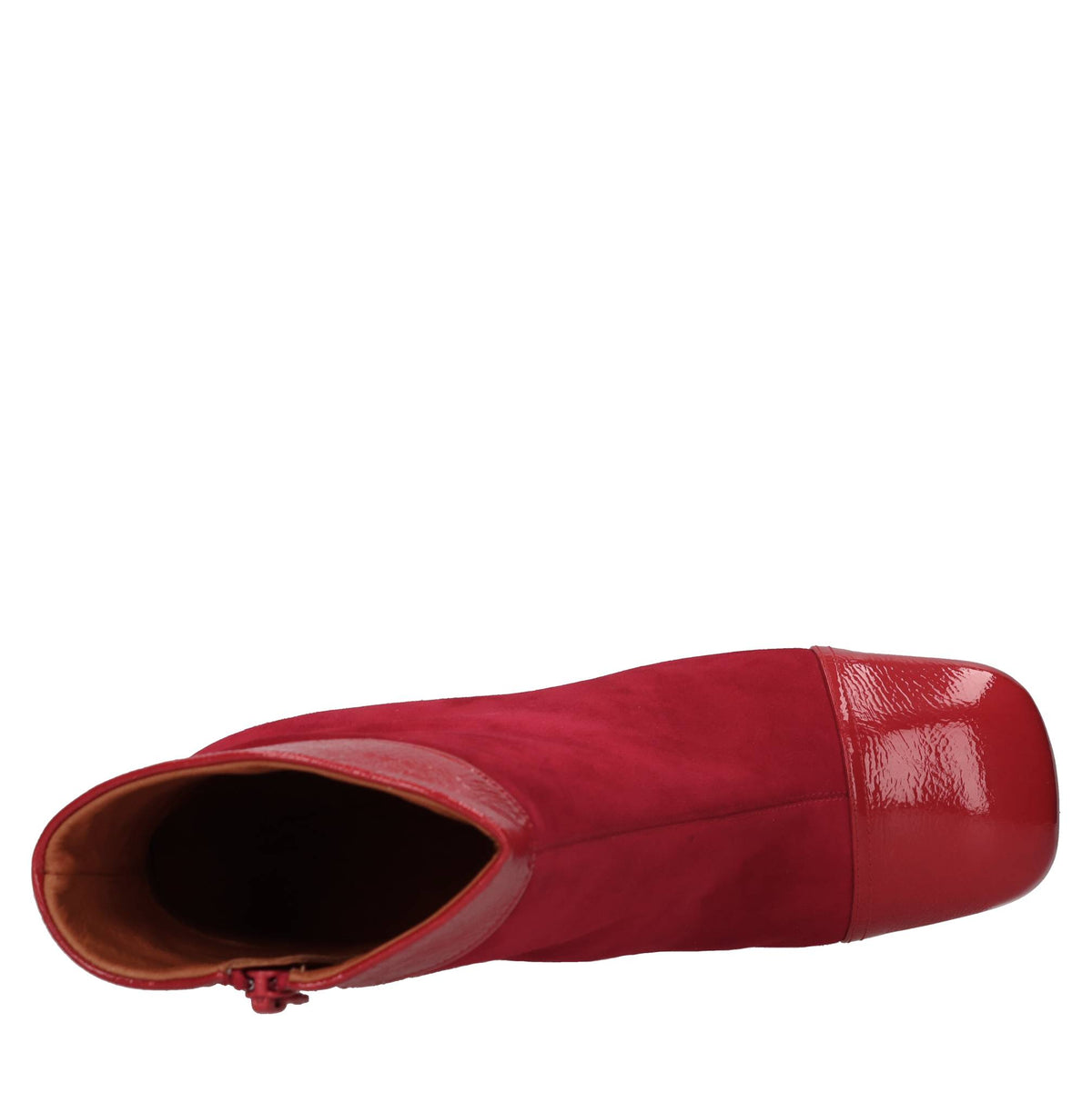 Tronchetti in pelle e camoscio 