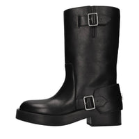 Stivali biker Americana Harness in pelle 
