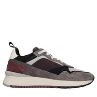 Sneakers in camoscio e tessuto 
