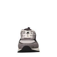 Sneakers in camoscio e tessuto 