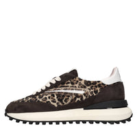 Sneakers in camoscio e cavallino 