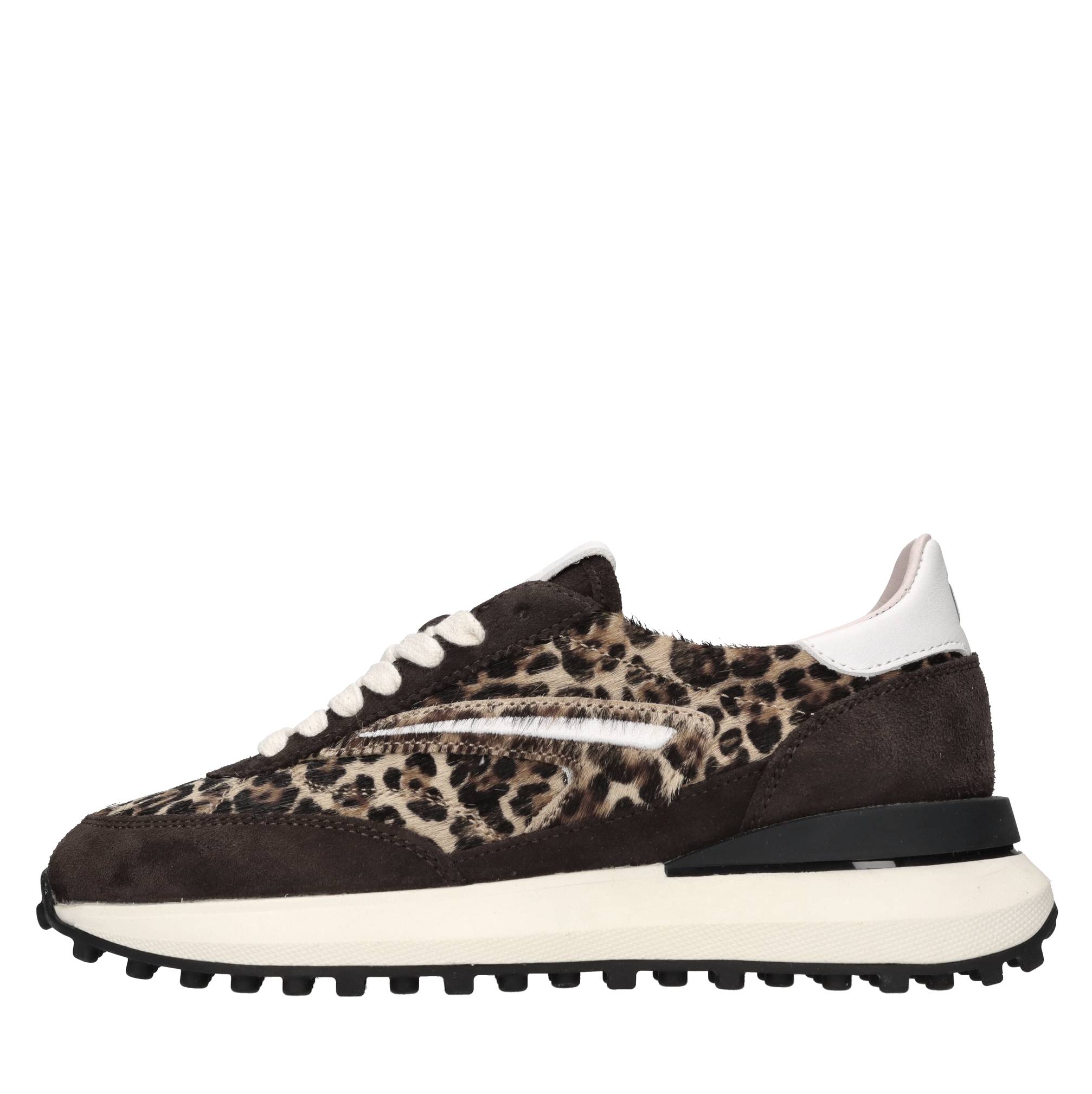 Sneakers in camoscio e cavallino 