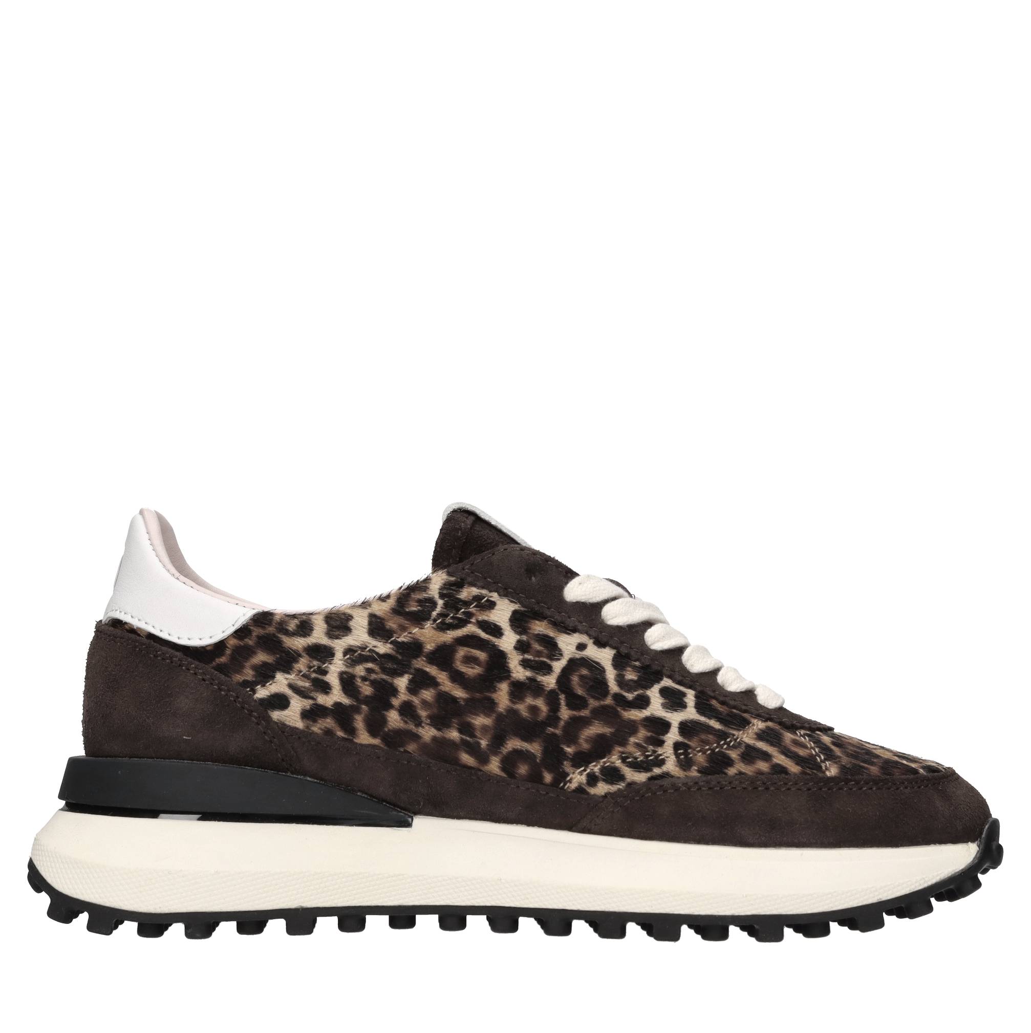 Sneakers in camoscio e cavallino 