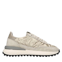 Sneakers in camoscio e tessuto tecnico 