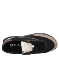 Sneakers in camoscio e tessuto 