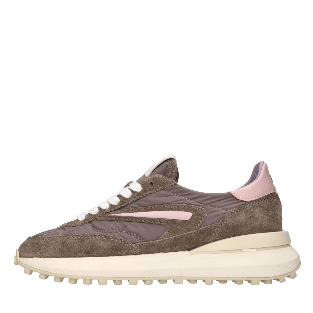 Sneakers in camoscio e tessuto tecnico 