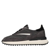 Sneakers in camoscio e tessuto 