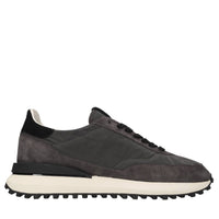 Sneakers in camoscio e tessuto 