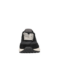 Sneakers in camoscio e tessuto 