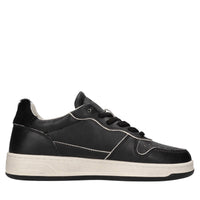 Sneakers in pelle e tessuto con glitter 