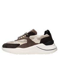 Sneakers in camoscio,pelle ed ecopelliccia 