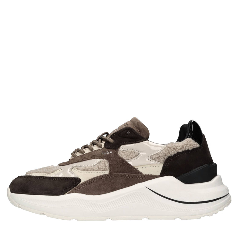 Sneakers in camoscio,pelle ed ecopelliccia 