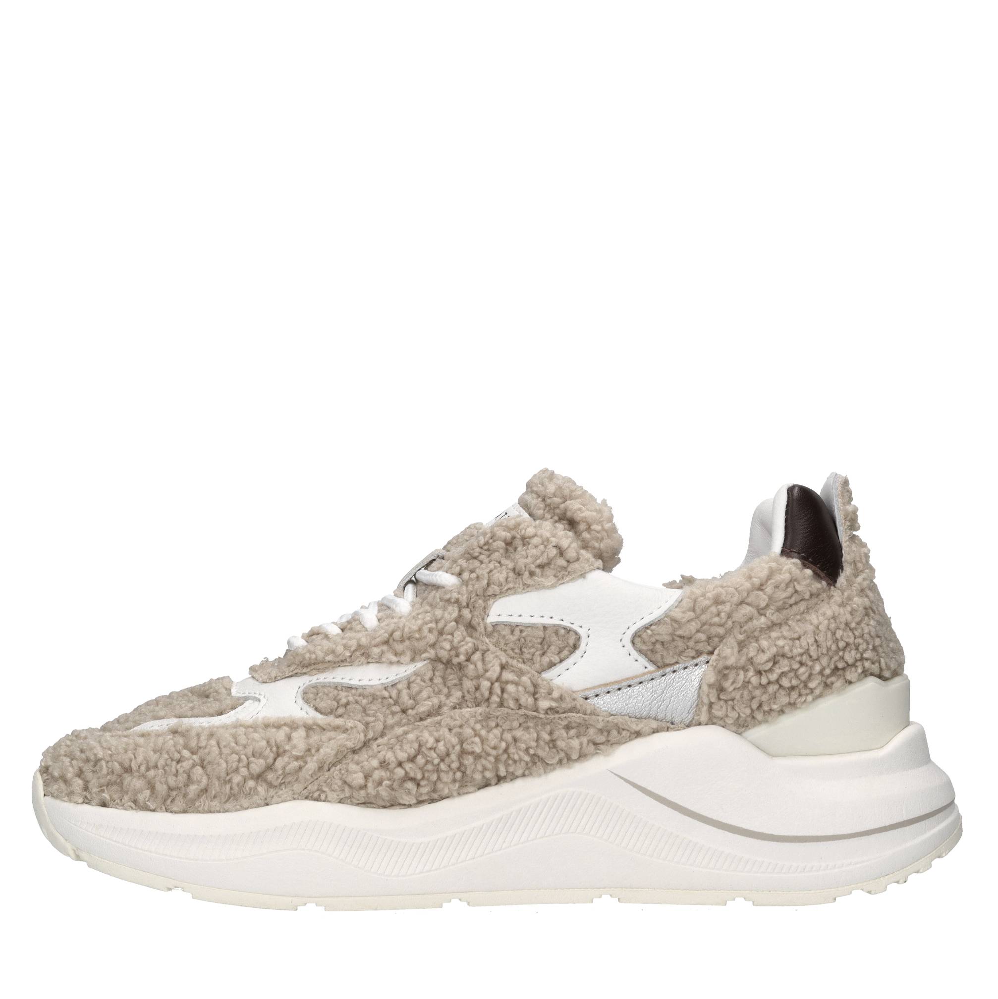 Sneakers in pelle ed ecopelliccia 