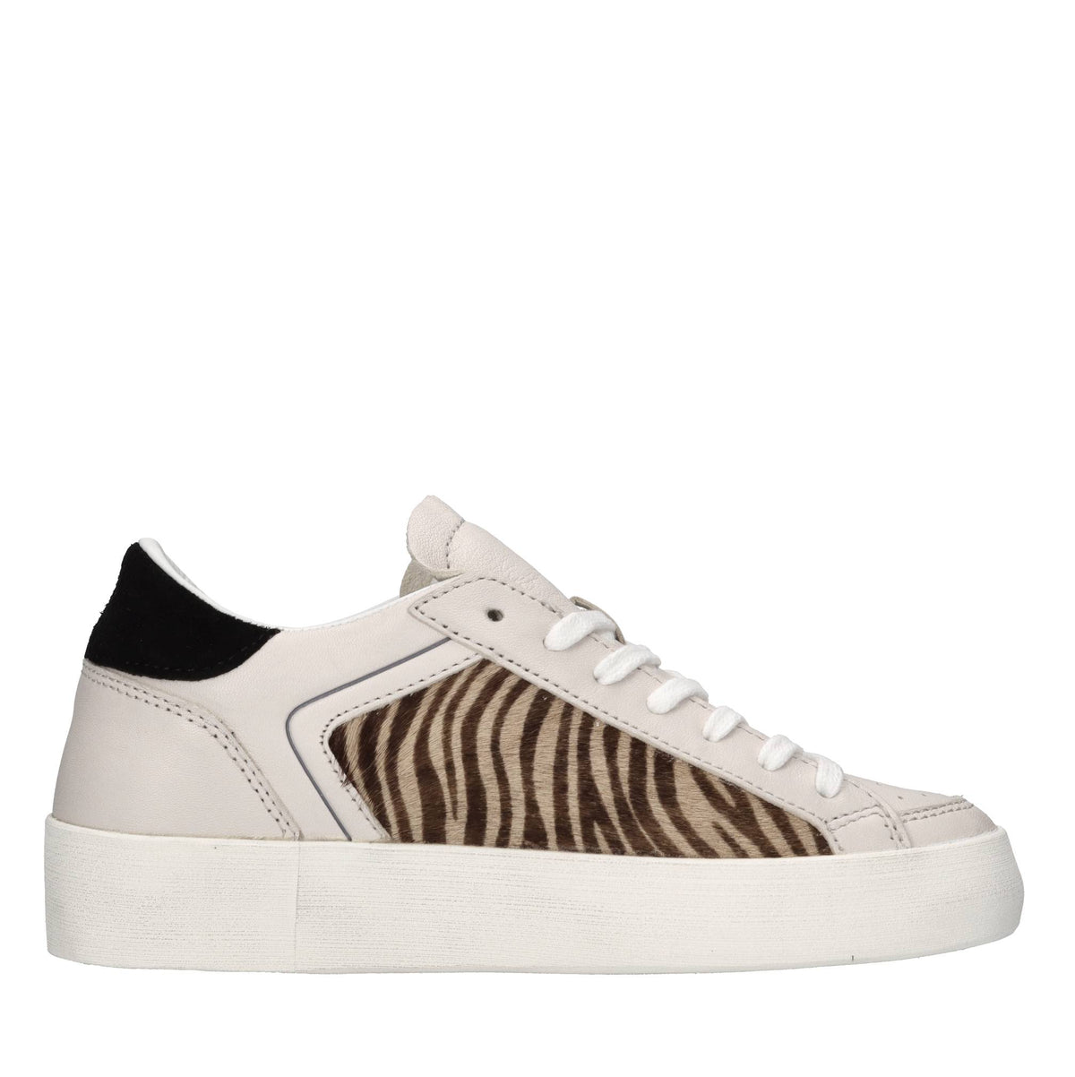 Sneakers in pelle, camoscio e cavallino 