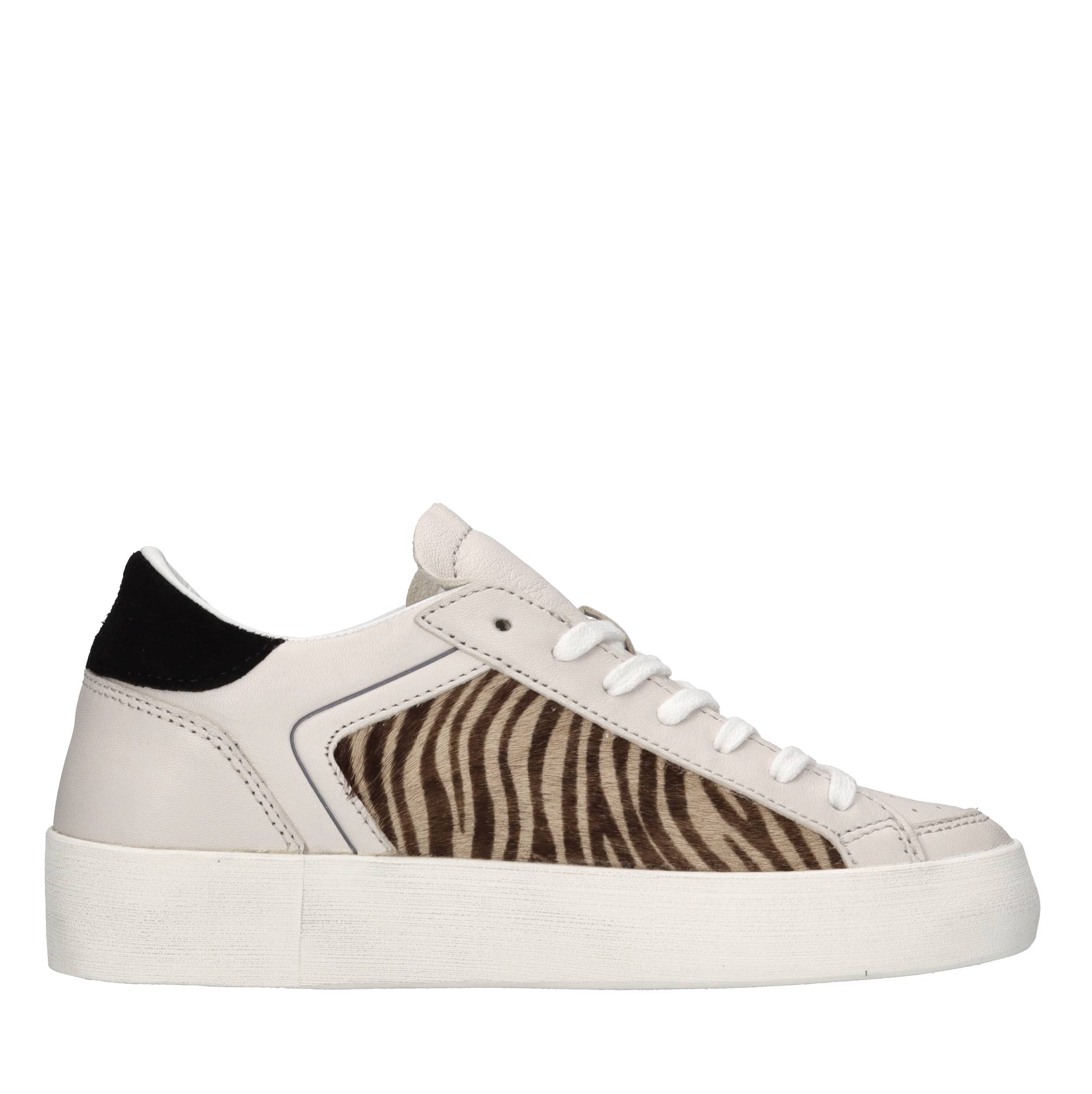 Sneakers in pelle, camoscio e cavallino 
