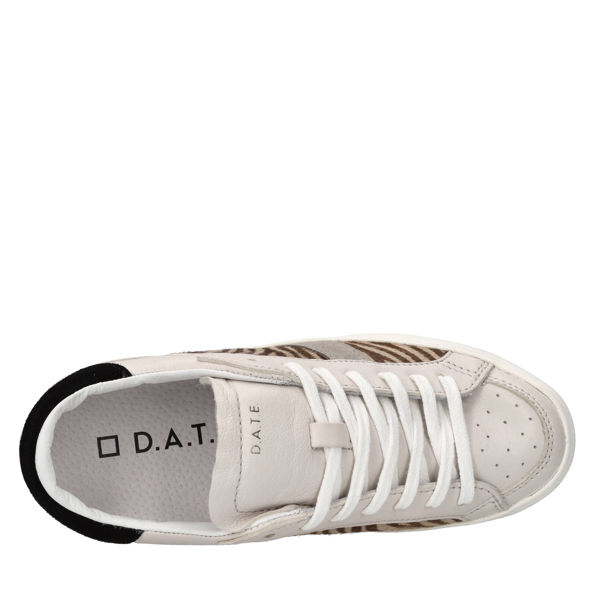 Sneakers in pelle, camoscio e cavallino 