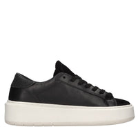 Sneakers in pelle, camoscio e tessuto con glitter 