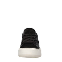 Sneakers in pelle, camoscio e tessuto con glitter 