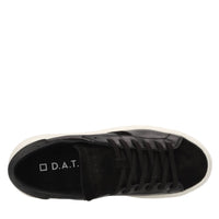 Sneakers in pelle, camoscio e tessuto con glitter 